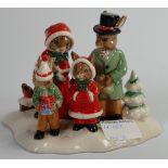 Royal Doulton Bunnykins tableau Merry Christmas: DB 194, limited edition 508/ 2000 with box,