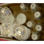A collection of Floral & Gilt patterned tea ware:
