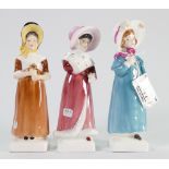 Royal Doulton smaller figures x 3: Louise 2869,