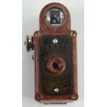 Coronet Midget mini red bakelite camera: