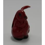 Small Royal Doulton Flambe Lop Eared Rabbit: