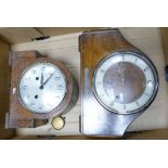Two Wooden Cased Art Deco Mantle Clocks: