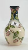 Moorcroft trail floral vase: By Anji Davenport dated 11/01/02.
