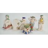 A collection of Royal Doulton snowman figures; comprising Mymbal Player DS14, Pianist DS12,