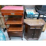 A mixed collection of furniture to include: 2 door side cabinet,