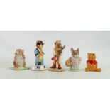 Beswick figures to include: Timmy Willie, Mrs Tiddlemouse, Winnie the Pooh,