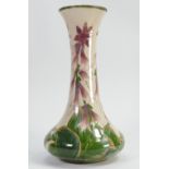 Cobridge Stoneware Large Vase decorated with Foxgloves: height 33cm