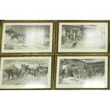 Series of 4 Gilbert & Wright Stagecoach theme Prints(4):