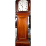 8 day Longcase clock by John Thacknell of Cardiff circa 1740-1830: The case is veneered with