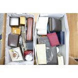Two shoe boxes containing large quantity of costume jewellery and effects: Includes silver bangle