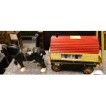 Modelist Made Gypsy Caravan: with matching pottery shire horse