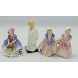 4 x Royal Doulton smaller figure: Monica 1467, Darling 1985,