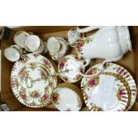 Royal Albert Old Country Rose collection to include: Dinner Plates, Coffee Set, Side Plates,