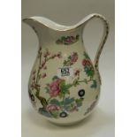 Large Burleigh Floral Patterned Jug: height 28cm