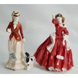 2 x large Royal Doulton figures both seconds: Sarah 3384 & Sweet Thoughts 2382