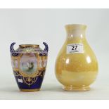 A Noritake vase: together with a Moorcroft Burslem yellow vase (2)