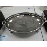 Large Silver Plated Serving Platter: diameter 55cm