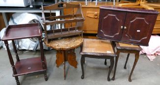 Four Brown wood Tables(4):