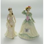 Royal Doulton Lady Figures: Countess of Chell Hn3867 & Sophia Baines HN4167,