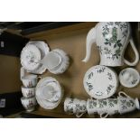 Wedgwood green Leaf Pattern Coffee Set: together with Tuscan Floral part tea set