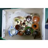 10 Pieces of Torquay / Mottoware & blue & while jug.