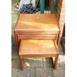 Mid Century Teak nest of Three Tables: