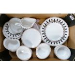 Susie Cooper Corinthian Patterned items to include: Soup Bowls and Saucers, Dinner Plates,