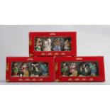 3 boxes of Royal Doulton Bunnykins Christmas ornaments: