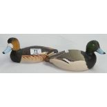 Royal Doulton Wild Fowl figure Greater Scaup HN3517: together with similar male(2)