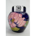 Moorcroft Pink Magnolia Patterned Ginger Jar: height 11cm