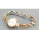 Ladies Bernex 9ct gold watch & bracelet: Gross weight 16.1g. In ticking order.