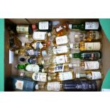 A collection of 5cl Scotch Whisky Miniatures to include: Old fields, The challenge, Dewars, Haig,