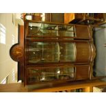 Edwardian Mahognay Bow Fronted Display Cabinet: