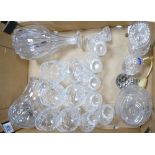 A collection of Quality Cut Glass Crystal Glass Ware to include:Cognac Glasses, Whisky Glasses,