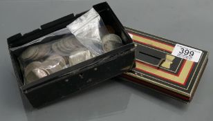 Group of UK coinage including pre 1946 silver coins: Weight of 50% silver pre 1946 UK coins 620g,
