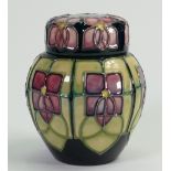 Moorcroft Violet Ginger Jar by Sally Tuffin: height 11cm