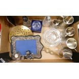 A mixed collection of items to include: Wedgwood Jasper ware, Oriental Egg shell part tea set,
