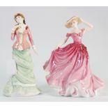 Royal Doulton figures Ellen 3992 and Sally 4160: Ellen limited edition of 1997 & Sally limited