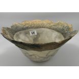 Large Studio Potter Fruit Bowl: Inscribed WA to base,