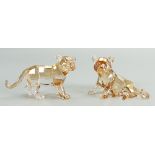 Swarovski crystal SCS 'Endangered Wildlife' Tiger Cubs: boxed(2)