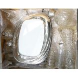 9 x silver top glass items & silver photo frame: Glass & silver items mainly at fault in one way or