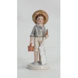 Royal Doulton prototype figure of a boy with a bucket & spade: Height 13cm.