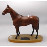 Beswick connoisseur model of Arkle: on wood base 2065