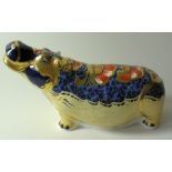 Royal Crown Derby paperweight HIPPOPOTAMUS: Gold stopper, certificate, first quality, original box.