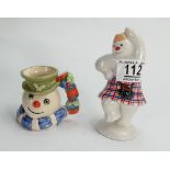 Royal Doulton Snowman items: comprising miniature Character jug Christmas Cracker and figure