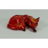 Anita Harris Figure Curled Fox: