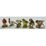 Beswick Birds to include: Robin 980, Goldfinch 2273, Bullfinch 1042, Blue Tit 992,