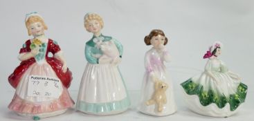 Royal Doulton Small Lady figures: Daddy's Gir HN3435, Sunday Best HN3218,