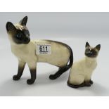 Beswick Siamese Cat Standing 1897: together with similar seated cat(2)