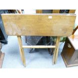 19th Century Elm X Framed Collapsible Hunting Table: